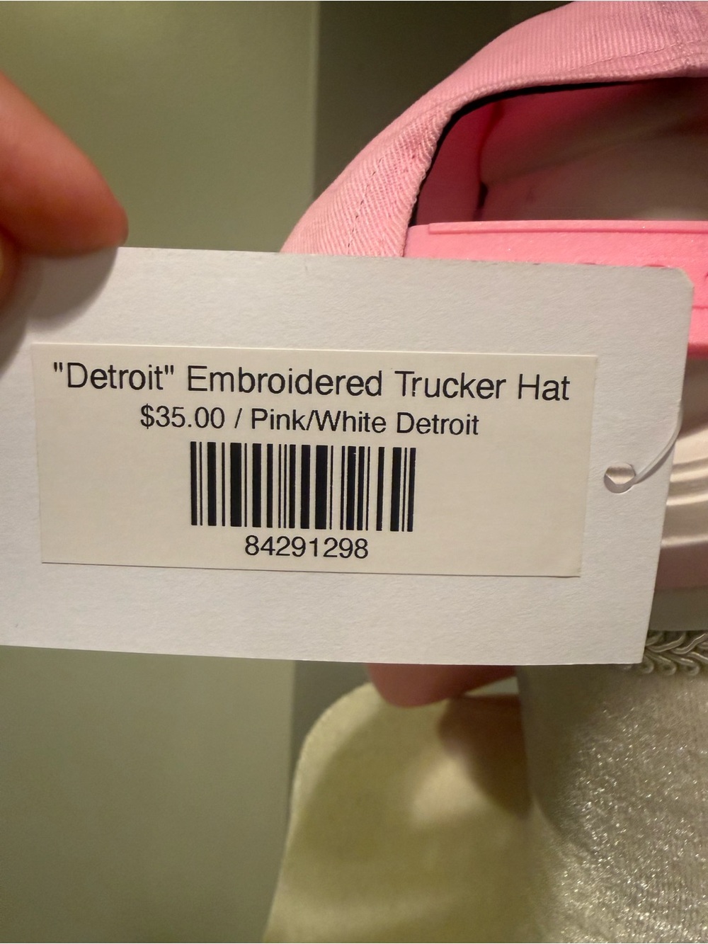 Detroit Pink Baseball Cap - Picture 3 of 4